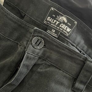 Salty Crew Deckhand Charcoal Chino Pant Black